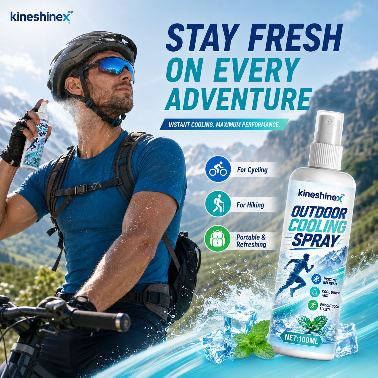 Outdoor Cooling Spray 100ml–In - Outdoor Sport Activity ulasan dan harga