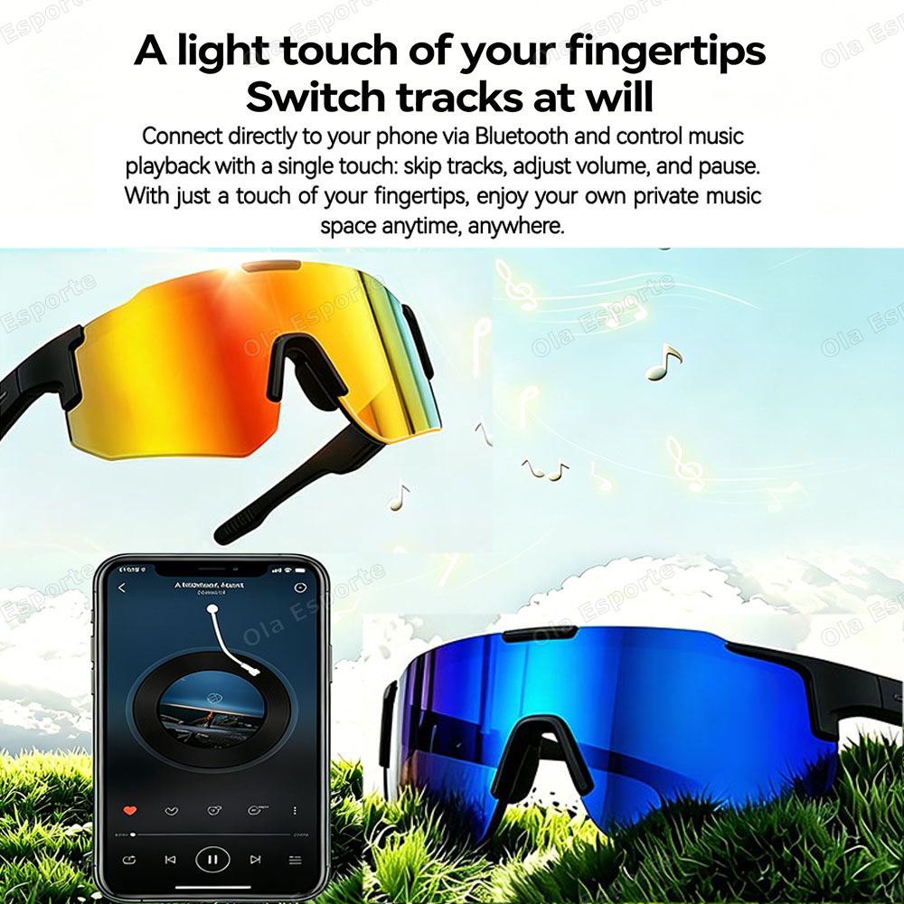 Cycling Smart Glasses HD Bluet - Outdoor Sport Activity ulasan dan harga