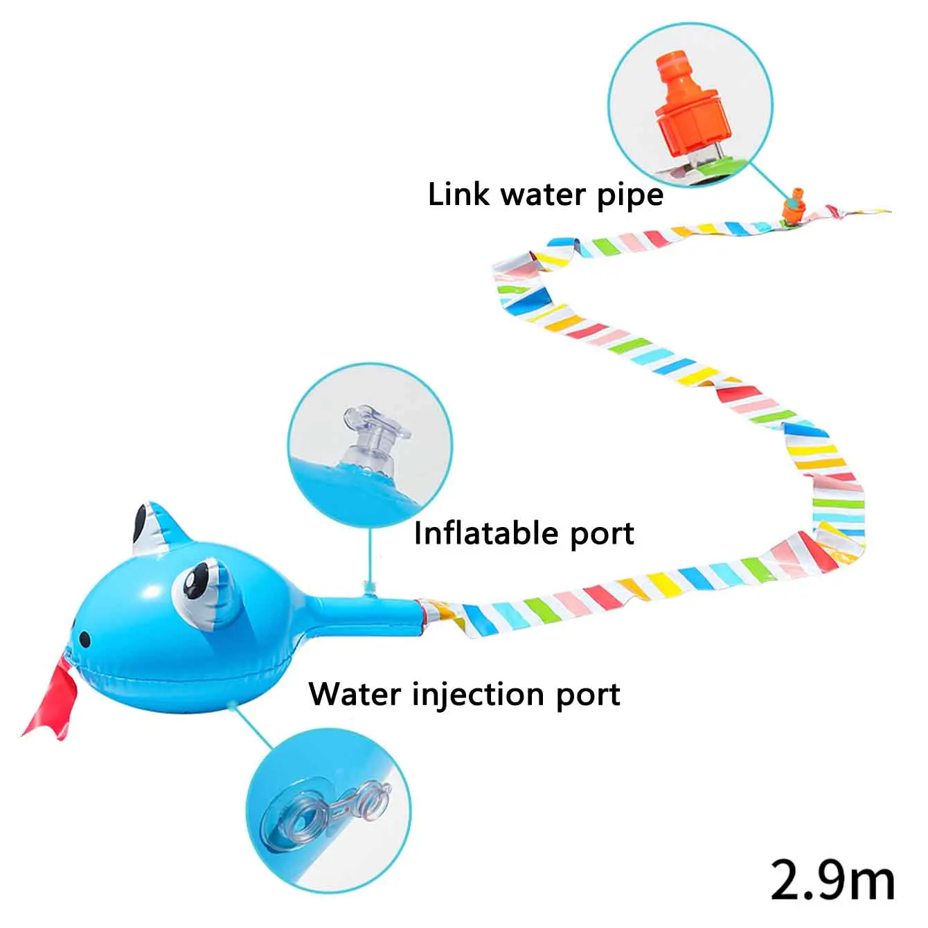 Inflatable Water Spray Snake T - Outdoor Sport Games ulasan dan harga