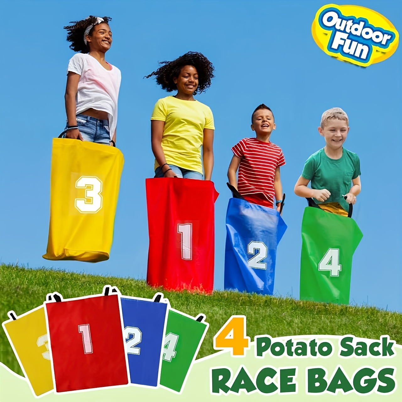 4pcs Canvas Potato Sack Game B - Outdoor Sport Games ulasan dan harga