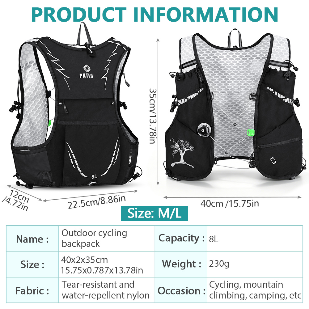 NEWBOLER 8L Outdoor Trail Runn - Trail Running Vest ulasan dan harga